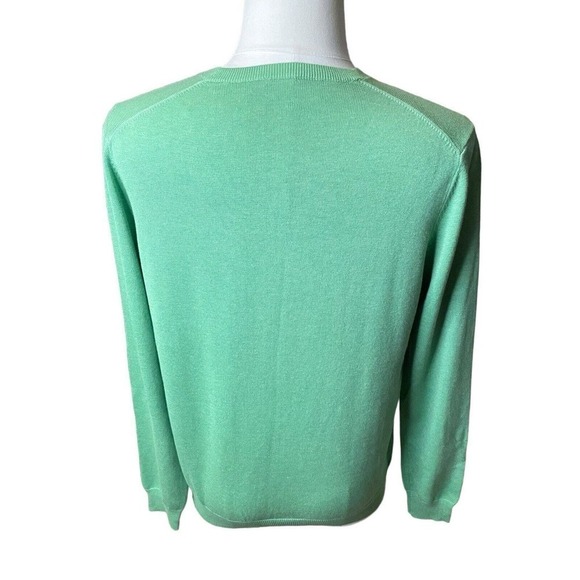 J McLaughlin Green V-Neck Sweater Men’s Size Medium Cotton St. Patrick’s Day - Picture 5 of 8